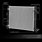 Aluminum Core Replacement Radiator for Cadillac ATS CTS (2013–2015) DPI 13351