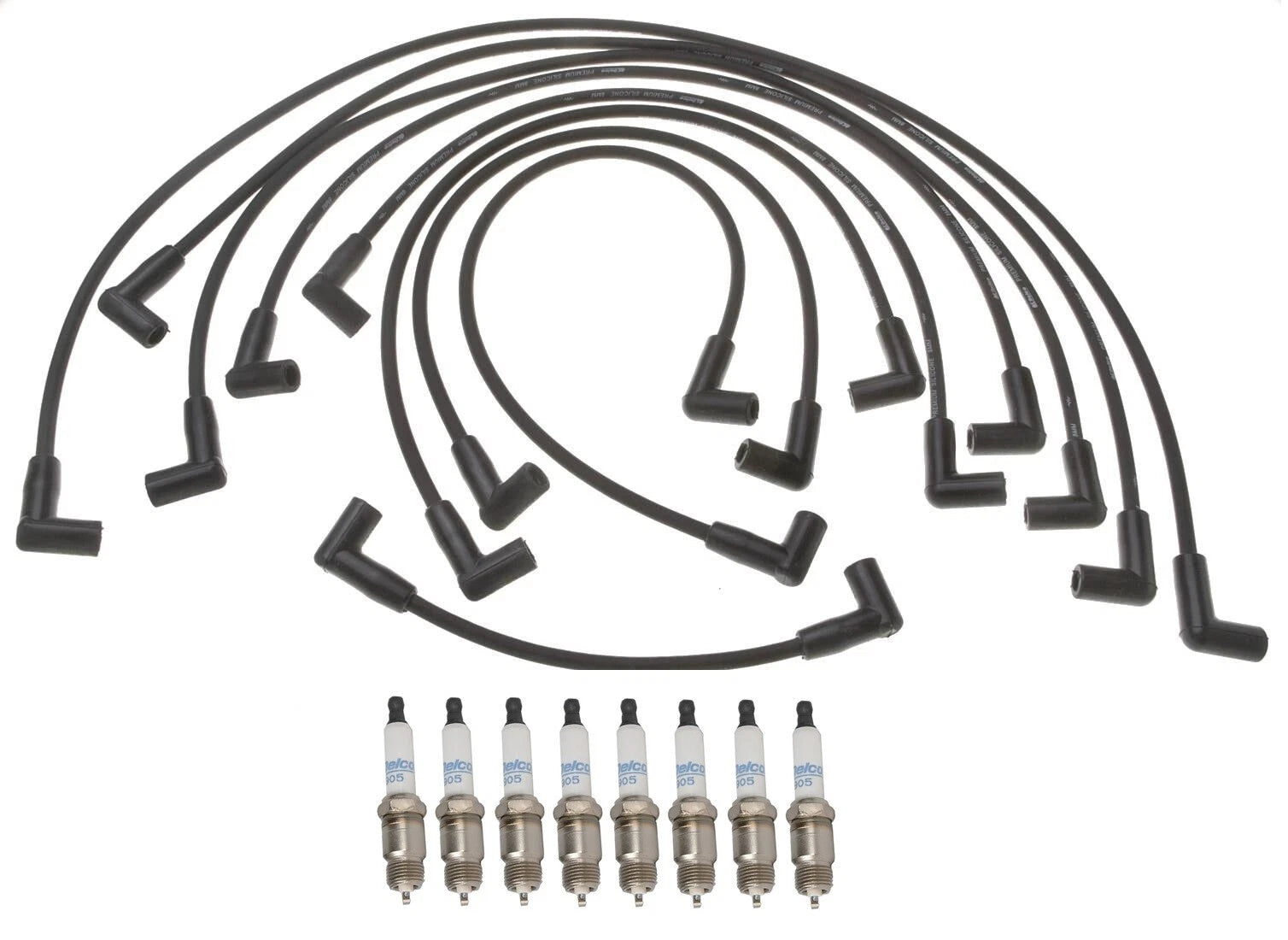 Pro Ignition Wire Set & 8 ACDelco Platinum Spark Plugs for G10 G20 G1500 (1990–1995)