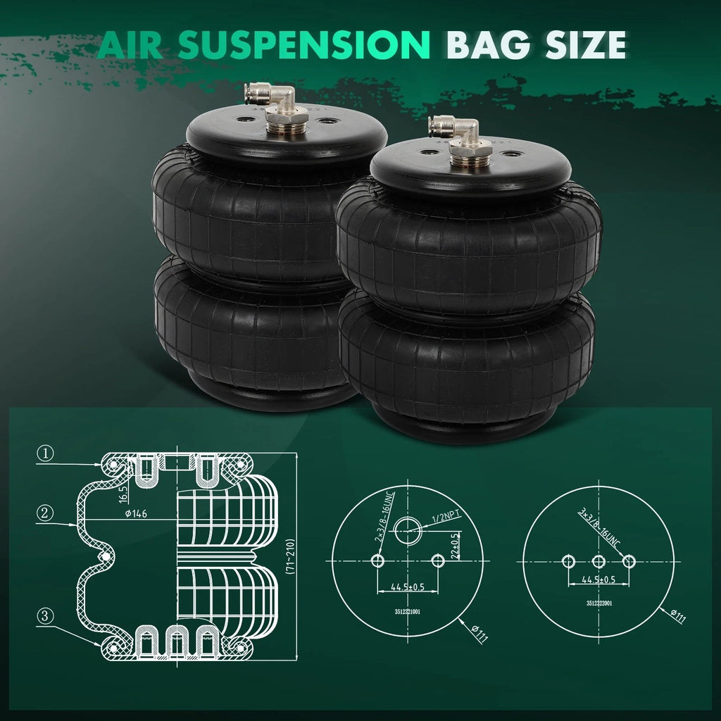 Rear Air Helper Spring Leveling Kit for Ford F-250 F-350 (1999–2004)