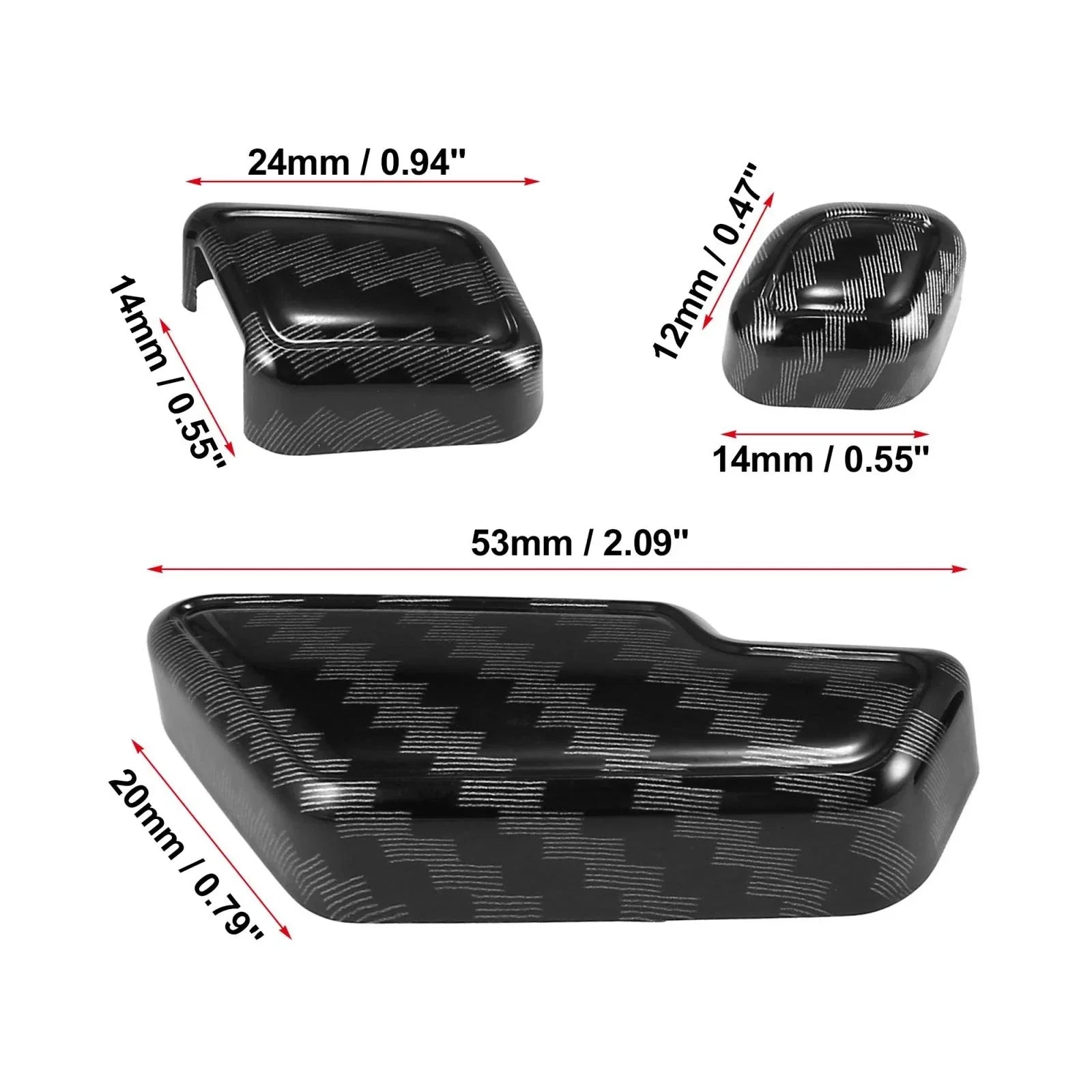 6Pcs Carbon Fiber Car Door Adjust Button Switch Covers for Mercedes Benz
