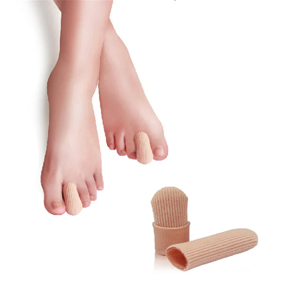 4 Pcs Silicone Large Foot Toe Bandage Tube Protector for Pain Relief