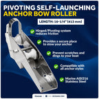 Hinged Double Bow Roller with Delrin Rollers for FO4184 (16-1/4-Inch)