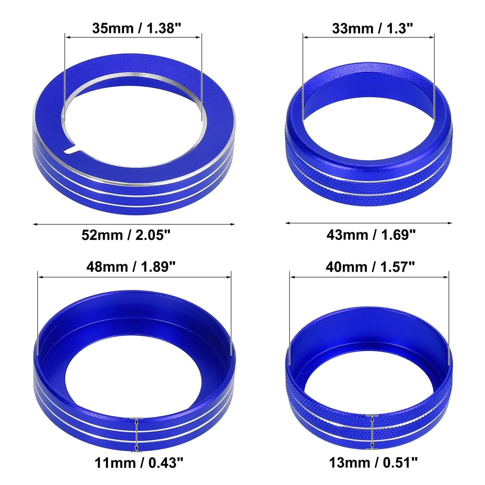 Set of 2 Headlight Volume Control Button Trim Covers for Ford Mustang 
