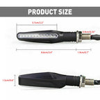 Set of 4 LED Motorcycle Turn Signal Lights - Amber Blinker Lamp