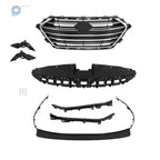 Front Chrome Grille, Radiator Cover, Bumper Lid & 4 Brackets for Elantra (2017–2018)