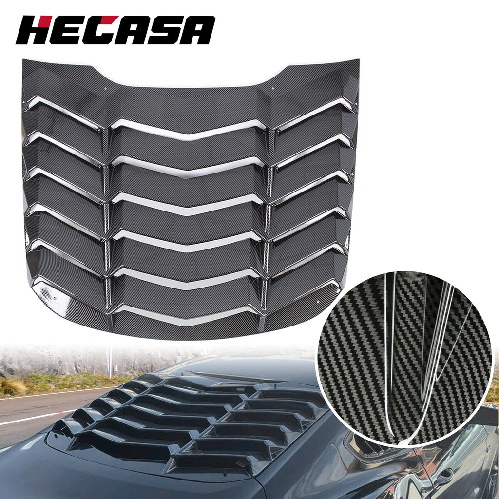 Carbon Fiber Window Louver Cover for Ford Mustang (2015–2023)