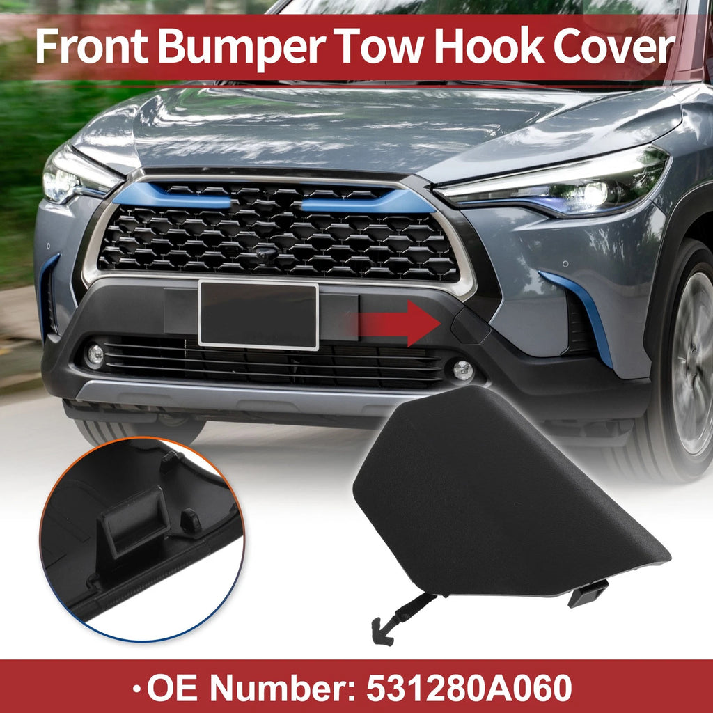 Tow Hook Cover Cap for Toyota Corolla Cross (2022–2023) No. 531280A060 Black