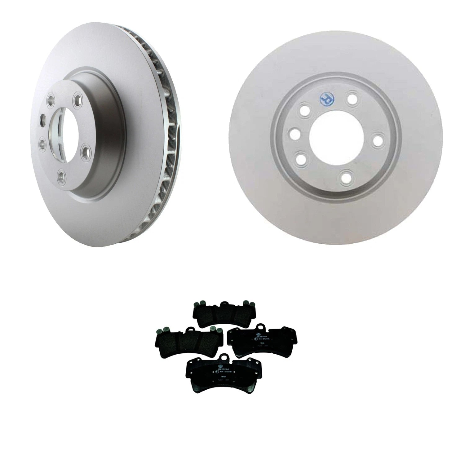 SHW Performance Front Rotors & Hella Low-Met Brake Pads for Cayenne Q7 (2003–2010)