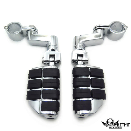 1 1/4" Wing Foot Pegs Clamps for Harley Sportster Touring Dyna