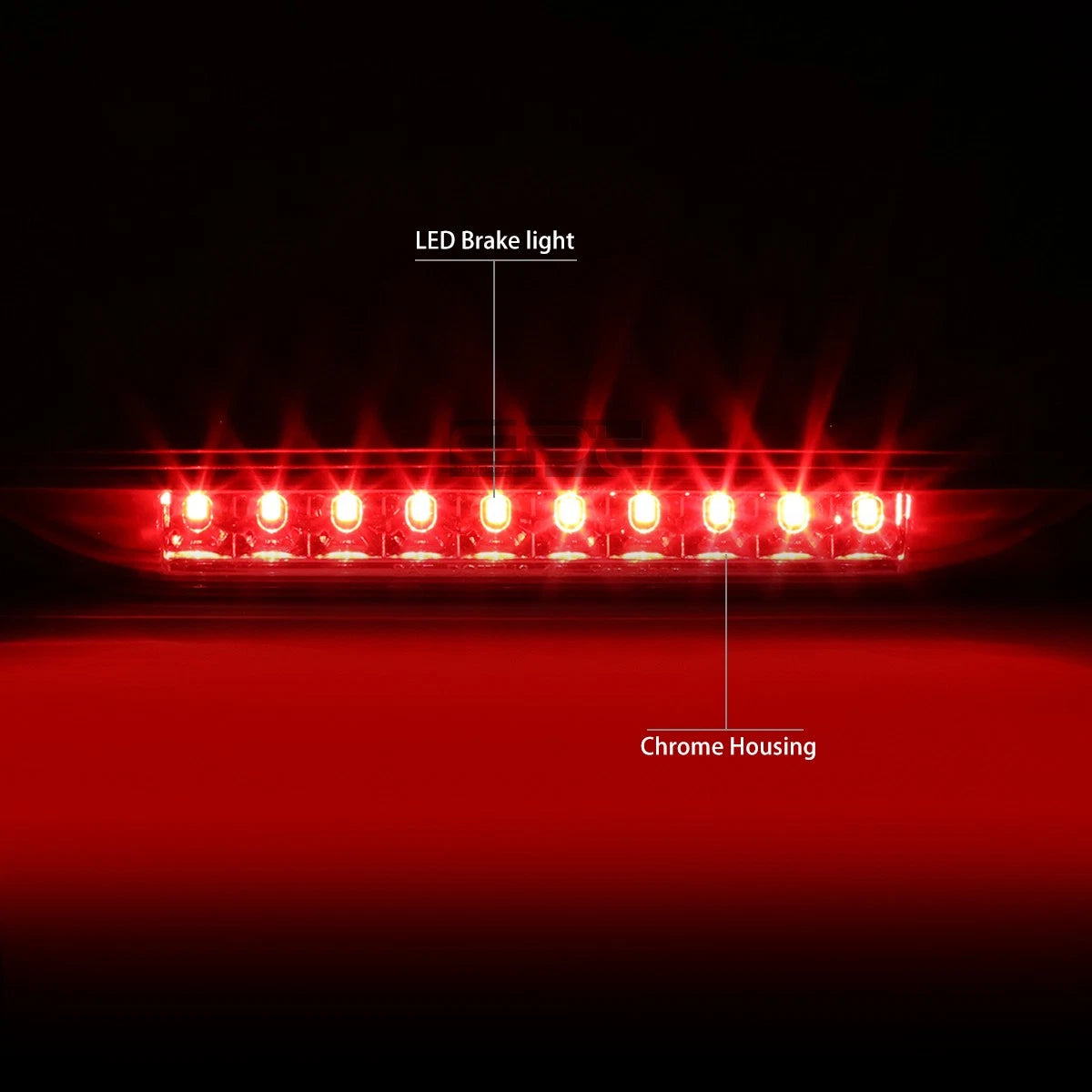 Chrome Housing LED Third Brake Light for Jeep Grand Cherokee (2011–2017)