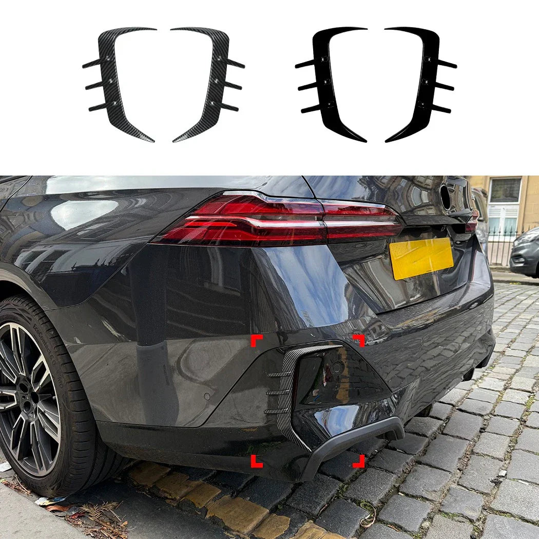 Adhesive Rear Bumper Side Vent C Canards Trim for BMW 5-Series G60