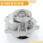 Water Pump with Gasket for Chevrolet Aveo (2009–2011) I4 1.6L DOHC No.1334142
