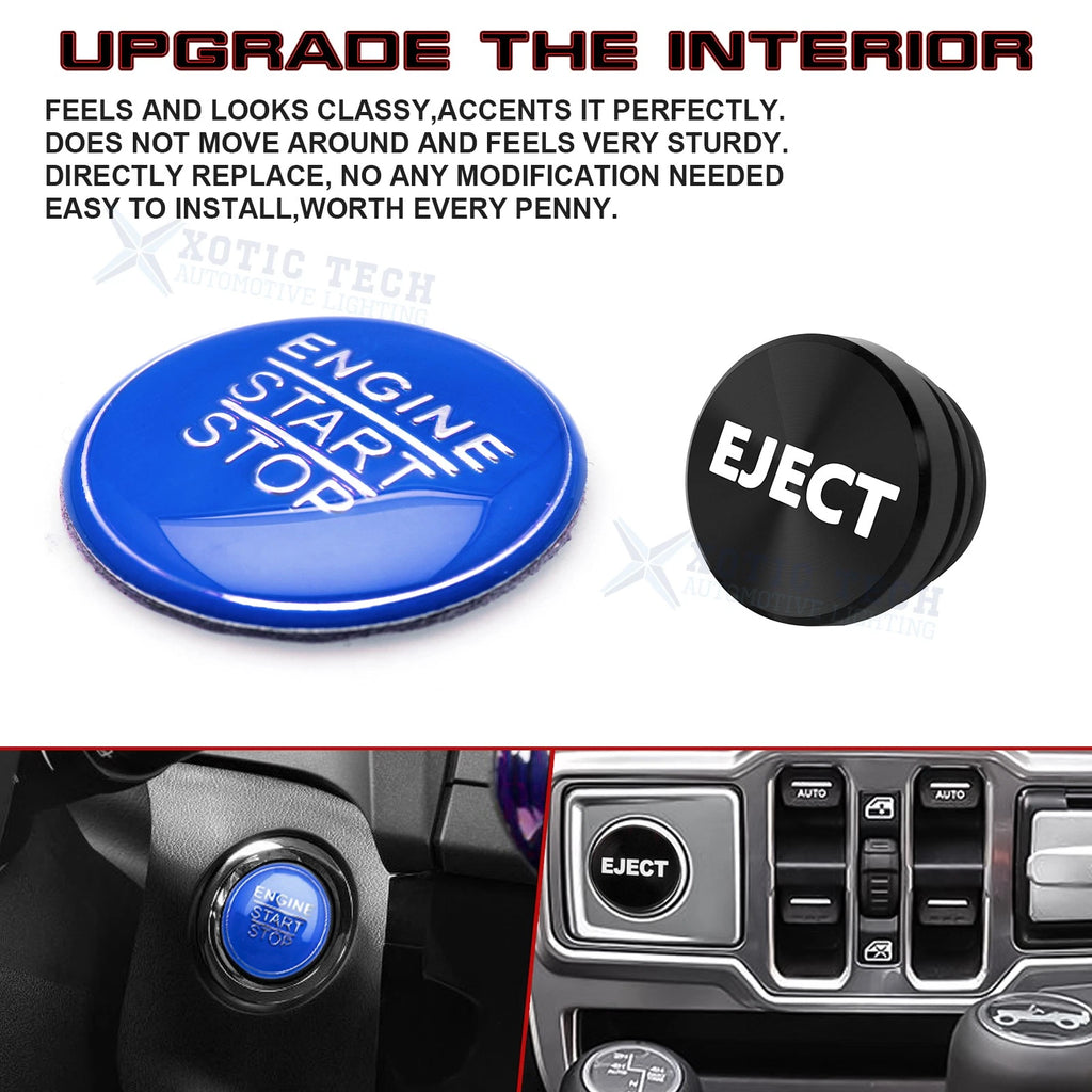 Aluminum Engine Start + Cigarette Lighter Eject Button Trim for Lexus IS200t (2016-2021)