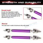 6-9" Purple Rear Diffuser Front Bumper Rod Strut Support Tie Bar for Dodge (2009-2022)