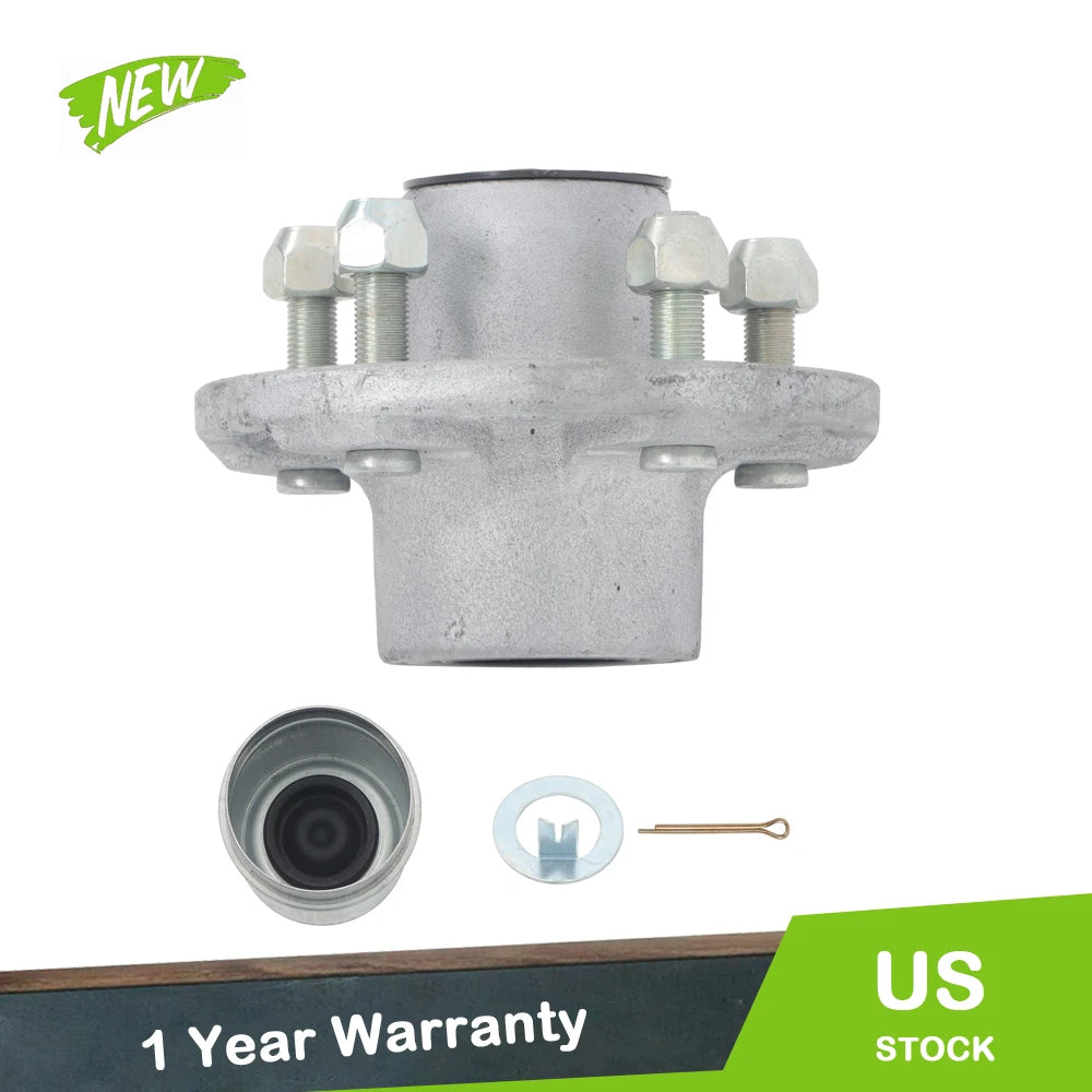3,500 lbs. Pre-Assembled Spindle Trailer Hub Kit 5 on 4.5" #84