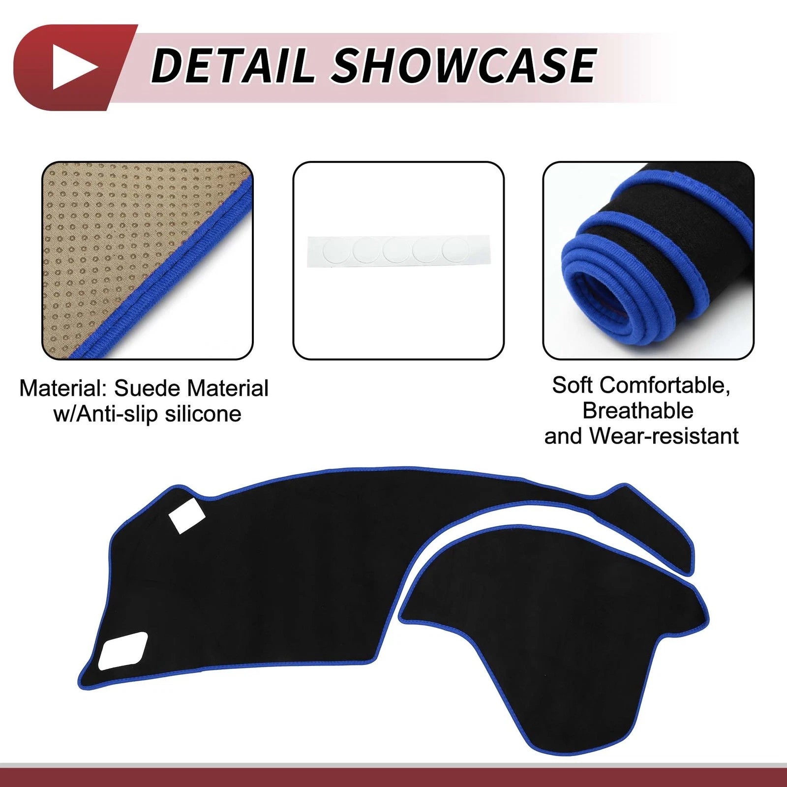 Dashboard Cover Mat for Honda S660 (2015–2023) Sun Protector Black Blue