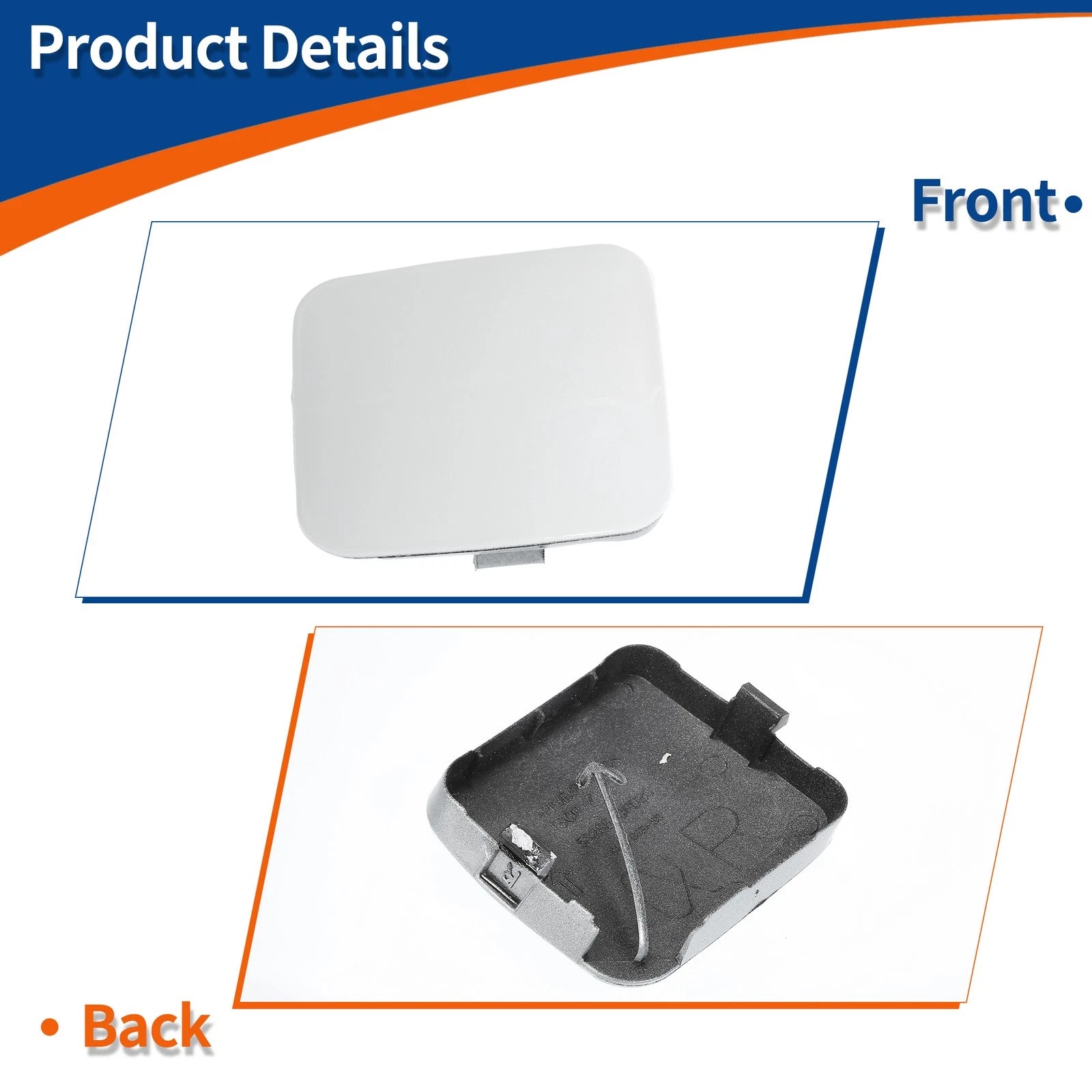 Front Car Bumper Tow Hook Cover for Toyota RAV4 (2009–2011) No. 532850R906 White