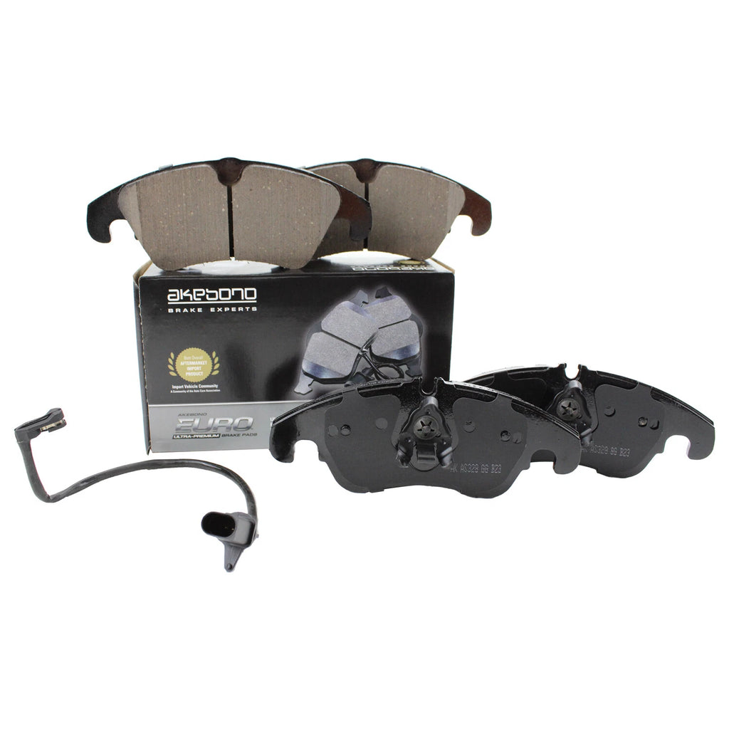 Set of 4 Akebono Euro Front Ceramic Brake Pads for Audi A4 A5 S4 S5 (2009–2020)