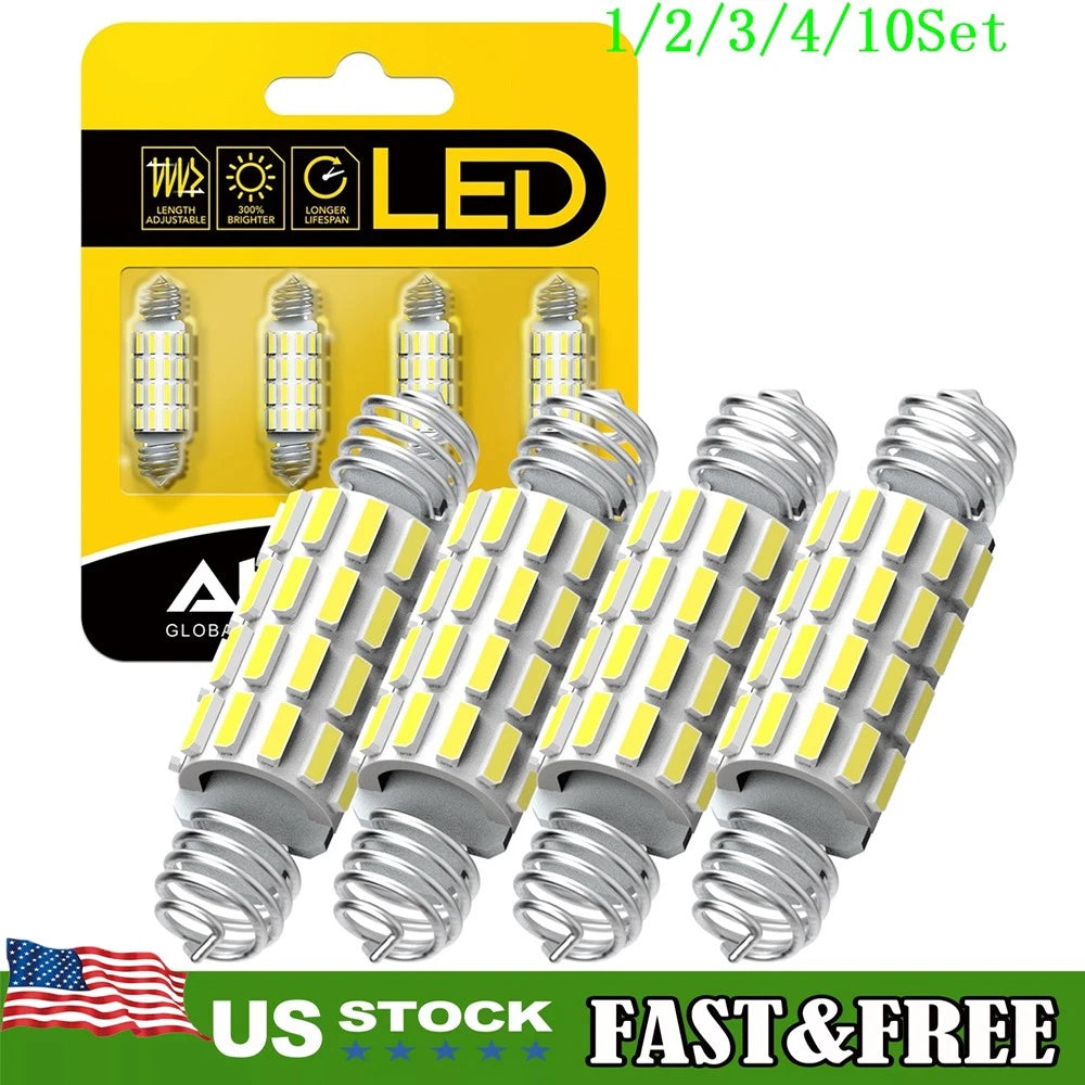 2X 18-SMD 42mm LED Bulbs for Car Interior Map Dome Lights