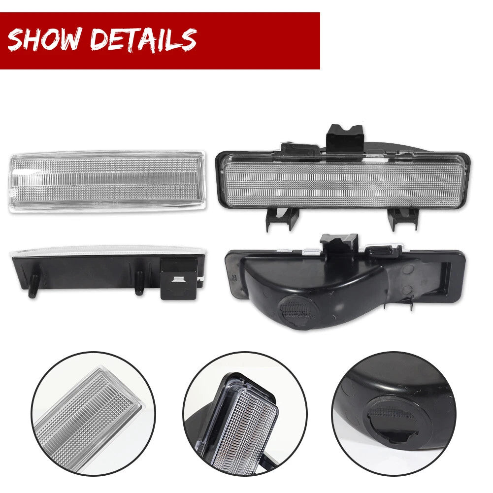 Set of 4 Clear Corner Signal Lights for Chevy S10/S10 Blazer