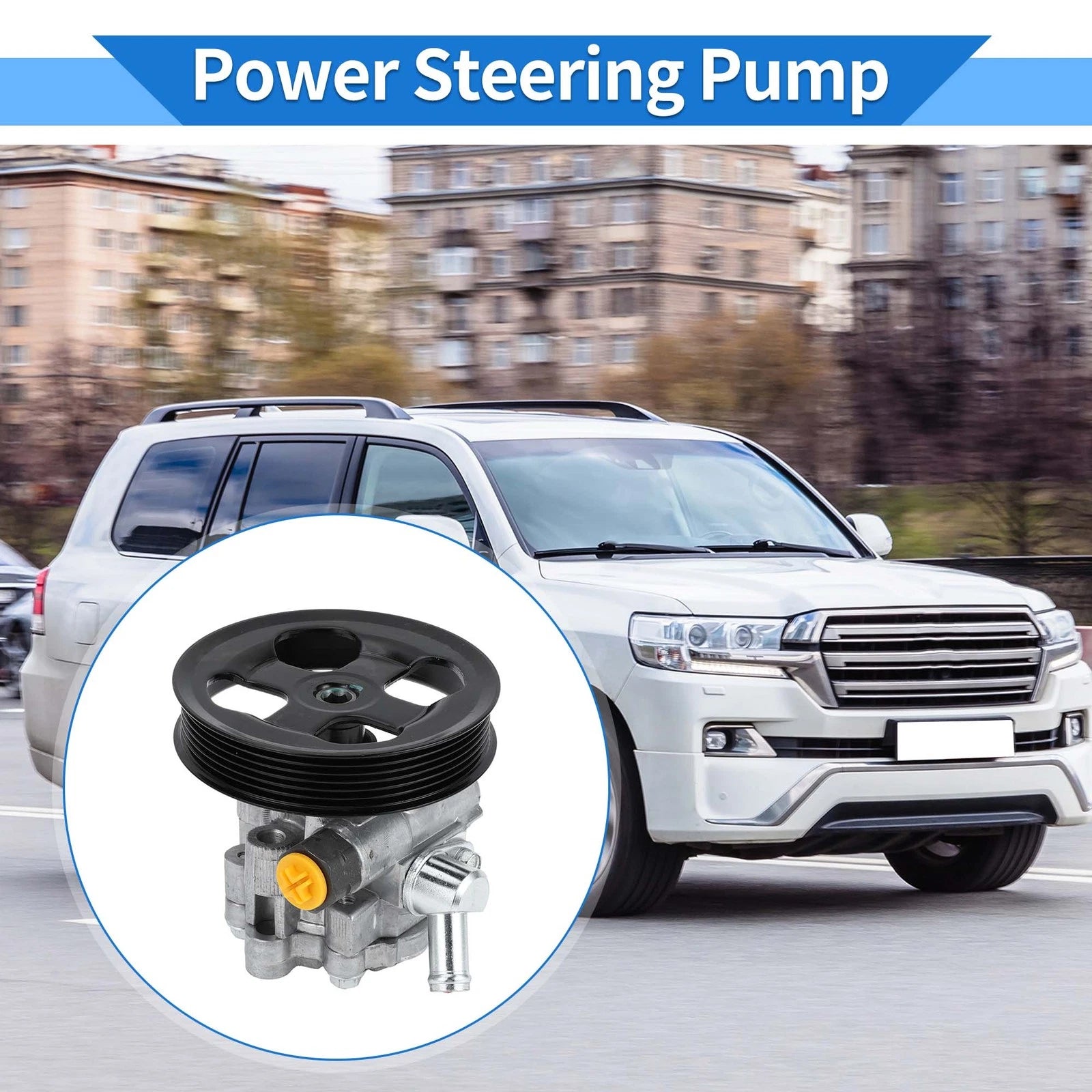 Power Steering Pump with Pulley for Toyota Land Cruiser, Lexus 