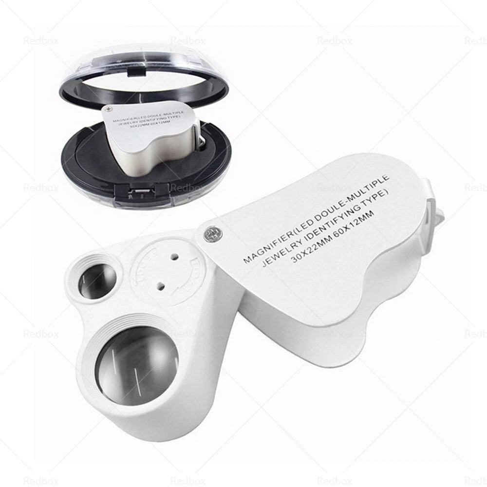 30X 60X LED Jewelry Loupe Magnifier