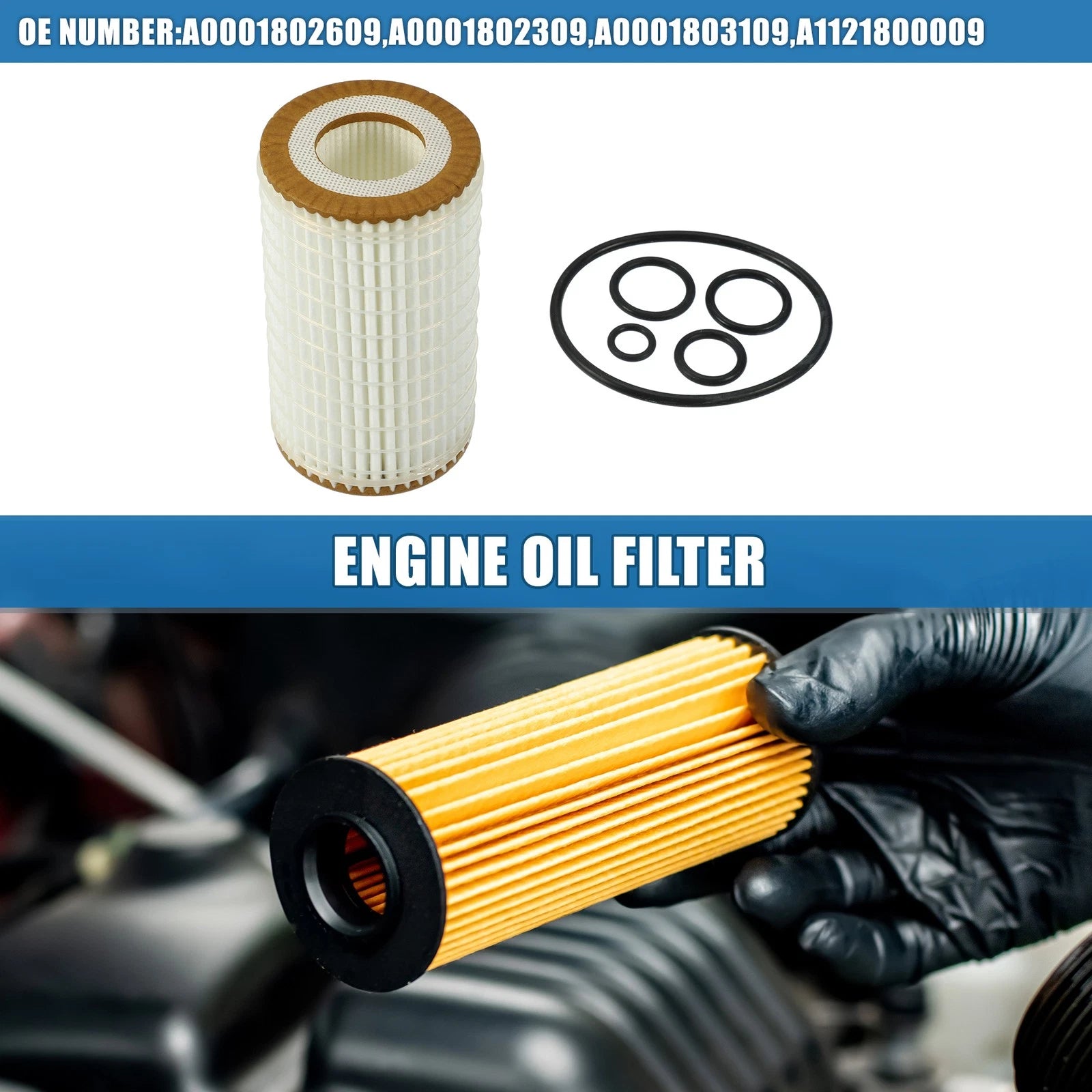 Set of 1 Engine Oil Filter No.A0001802609/A0001802309 for Mercedes 