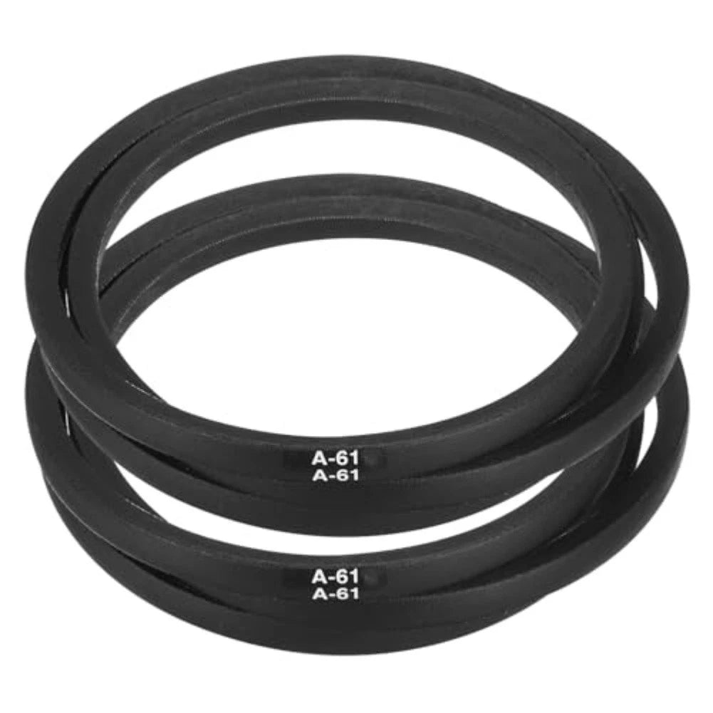 Set of 2 A614L630 61 Inch Rubber V Belts for Industrial Power Transmission