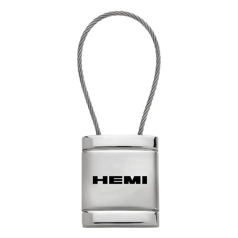 Satin-Chrome Cable Keychain - Officially Licensed for Hemi Vehicles