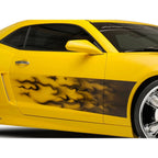 Black Airbrushed Vinyl Sport Fade Flames Side Graphic for 2010-2013 Chevy Camaro