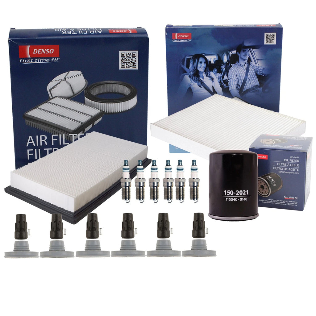 Denso Tune Up Kit 6 Spark Plugs & Boots for Ford Explorer Flex MKS MKT Taurus