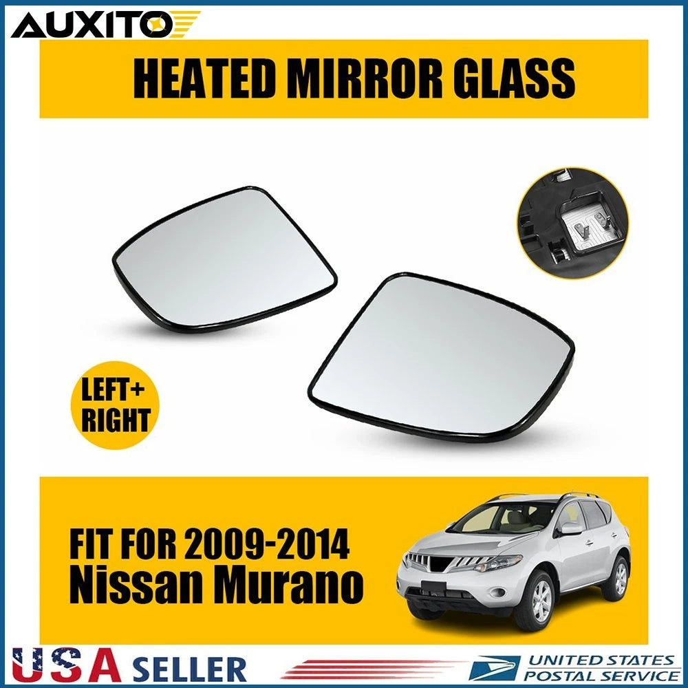 Set of 2 Heated Mirror Glass for Nissan Murano (2009–2014) 963661AH0A 963651AH0A