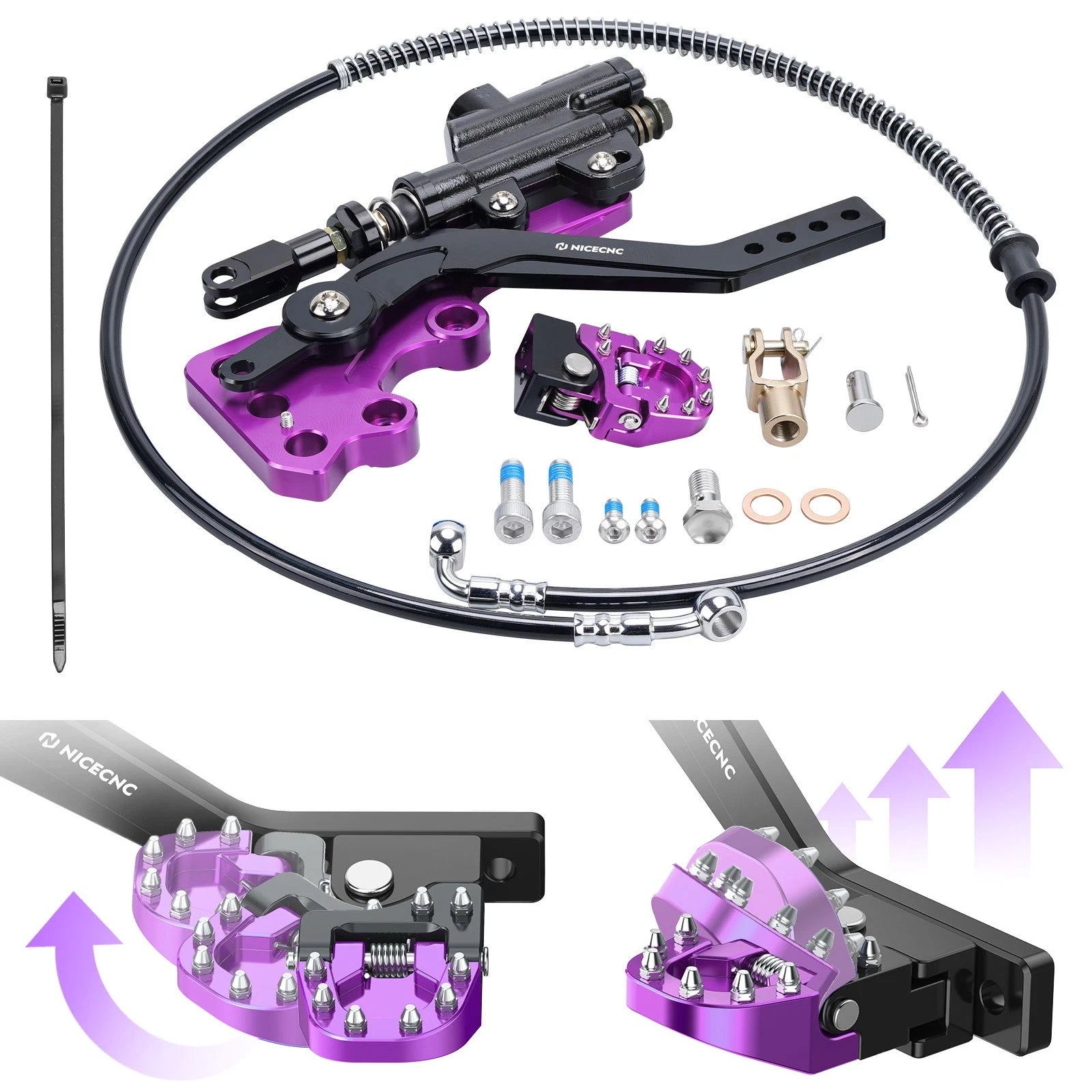 Hydraulic Rear Foot Brake Pedal Mount Bracket for Surron Light Bee X S (2019–2023)