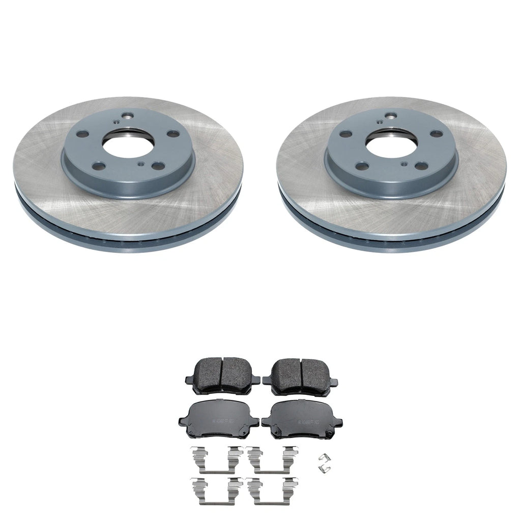Front Rotors & Akebono ProACT Ceramic Brake Pads Kit for Avalon Camry ES300 (1995–2006)