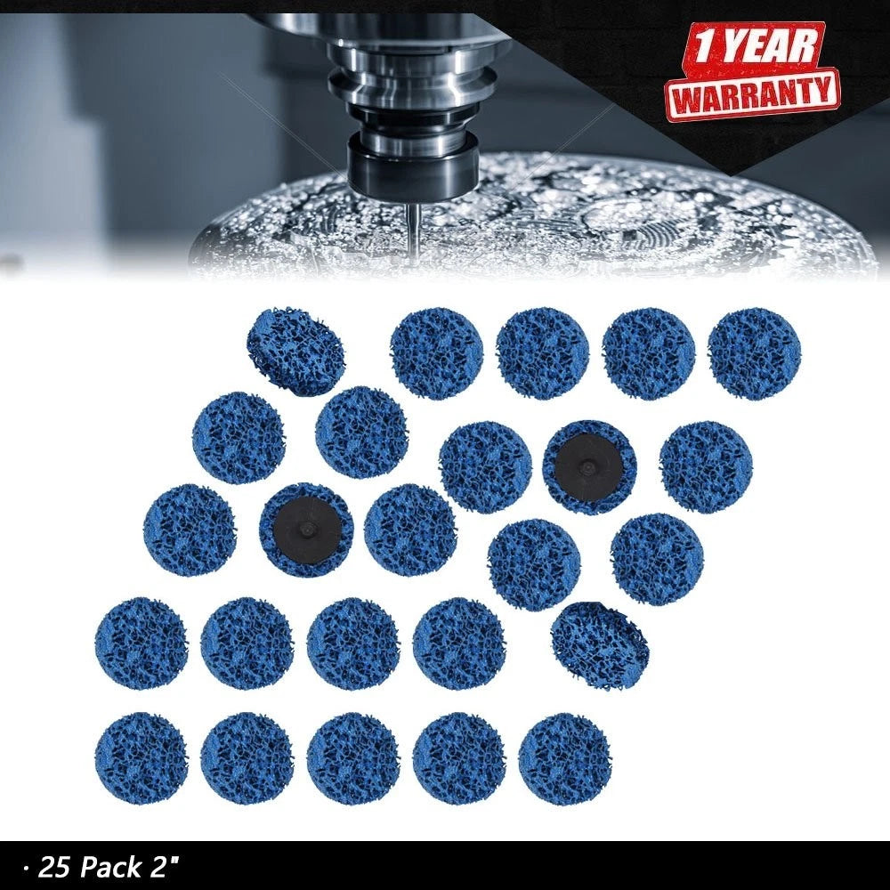 25 Pack 2" Quick Change Strip & Clean Discs for Automotive Paint Rust