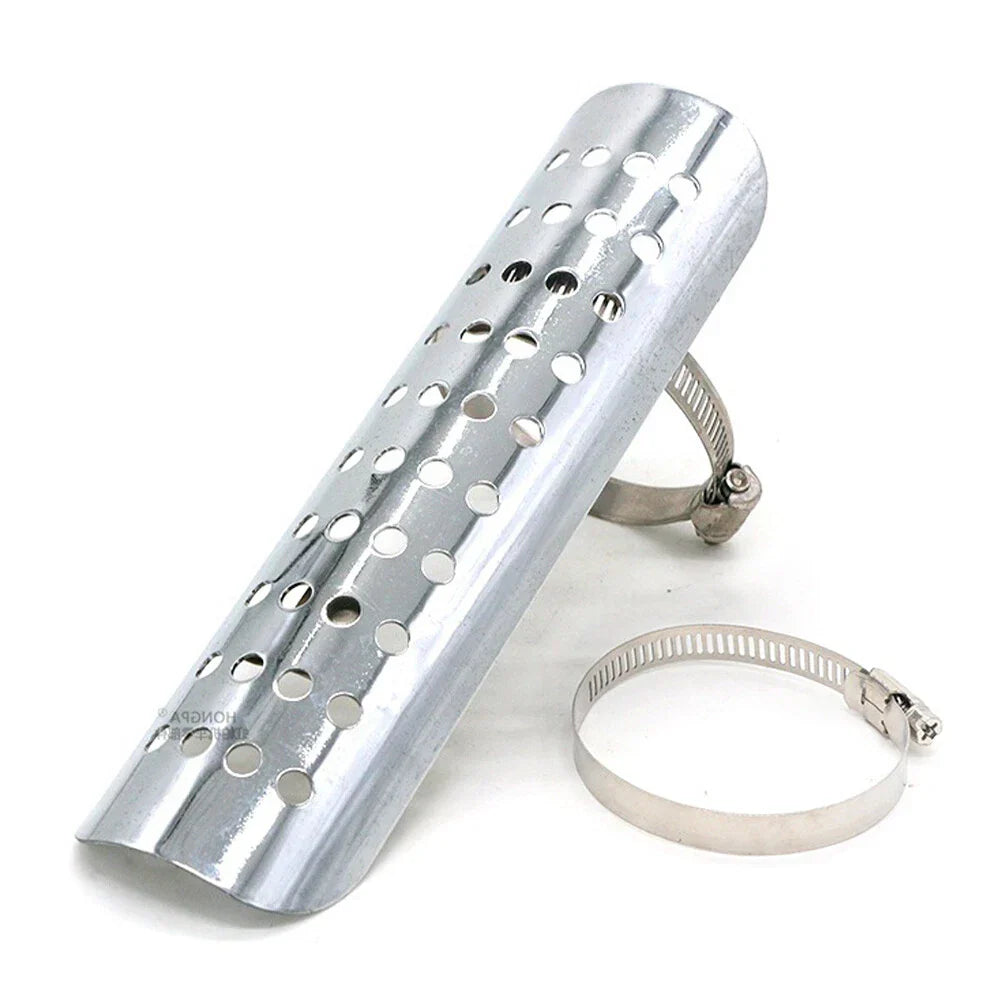 Chrome Exhaust Muffler Pipe Heat Shield Cover for Universal Motorcycle
