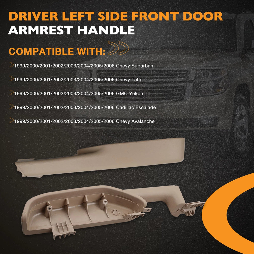 Front Left Door Armrest Handle for Chevy Suburban GMC Cadillac (1999-2006)