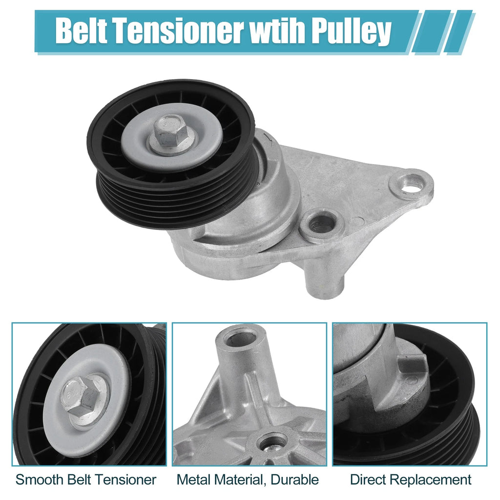 Set of 1 Drive Belt Tensioner Idler Pulley Assembly for Chevy Avalanche (2002–2013)