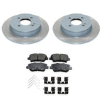 DuraGo Rear Rotors & Akebono ProACT Ceramic Brake Pads Kit for Accent Rio