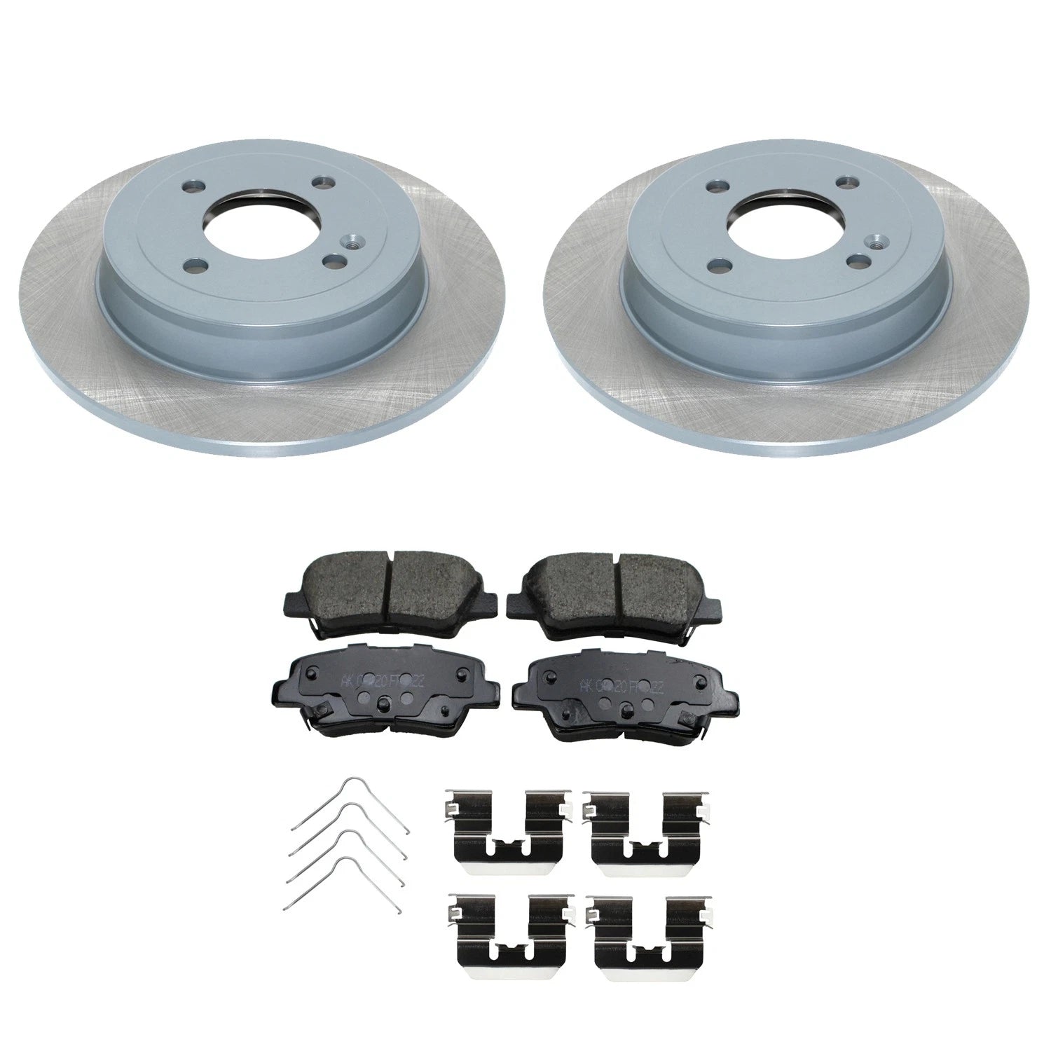 DuraGo Rear Rotors & Akebono ProACT Ceramic Brake Pads Kit for Accent Rio