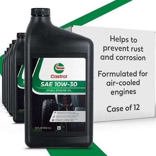 Case of 12 Castrol 215308 SAE 10W-30 Small Engine Oil for 4-Cycle Engines