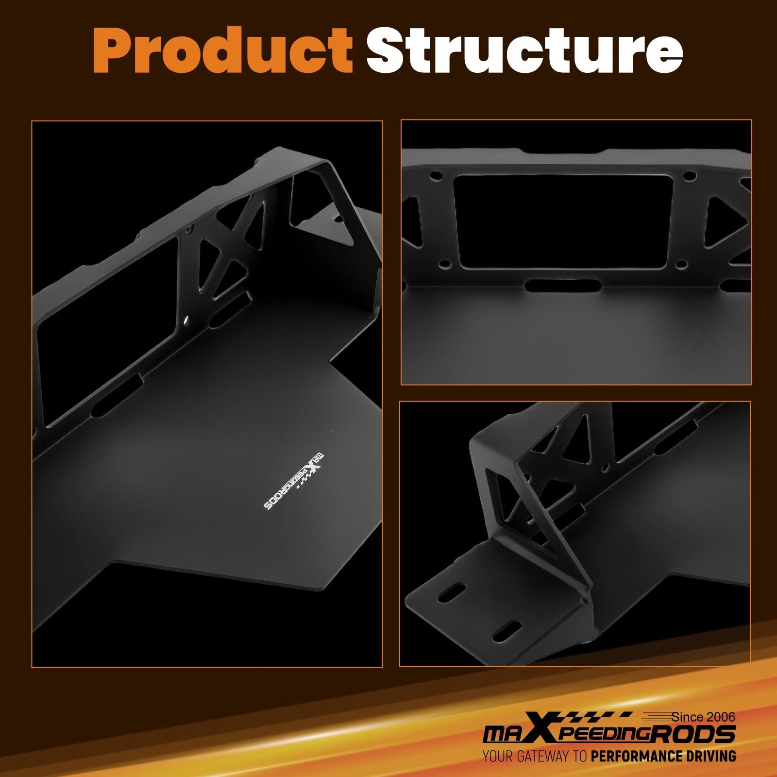 Winch Plate Kit for K1500 Tahoe/Suburban (1988–1999) 4WD, Black Coating