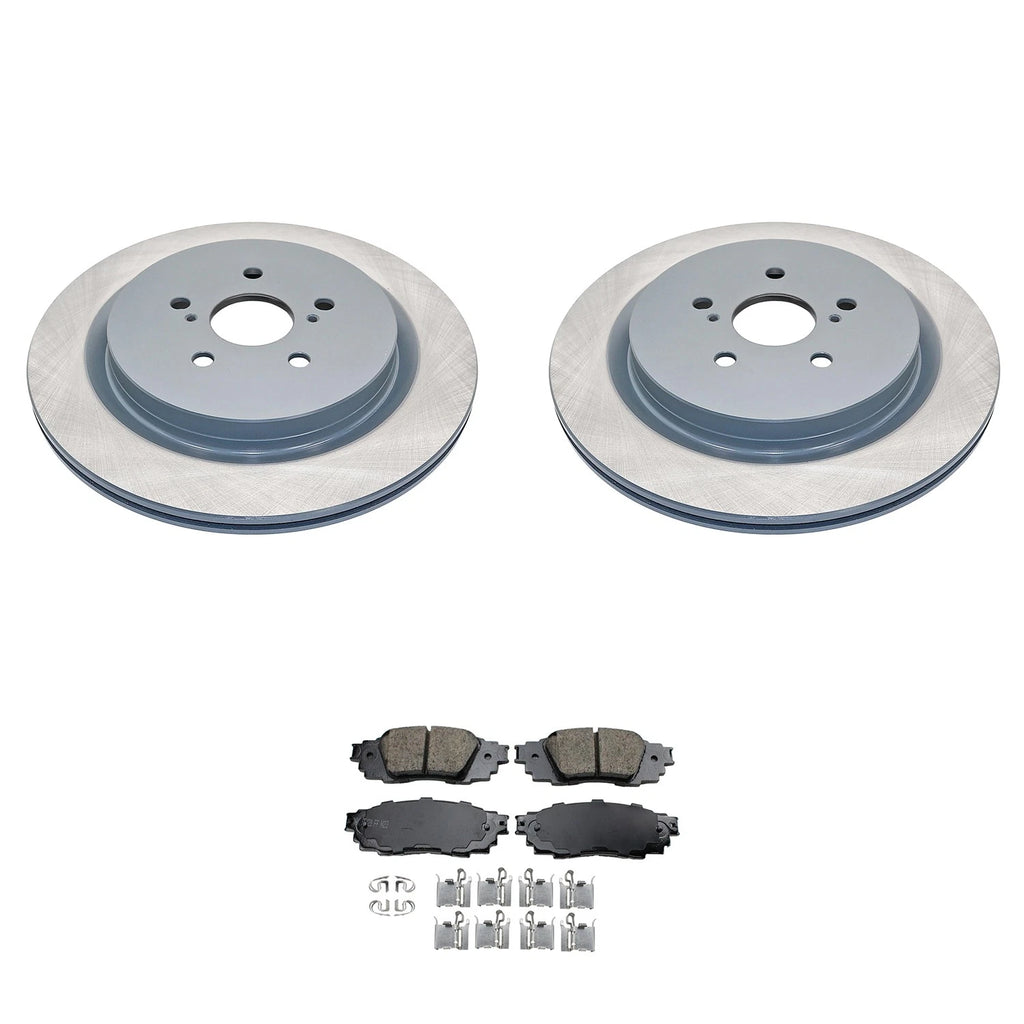 DuraGo Rear Rotors & Akebono ProACT Ceramic Brake Pads Kit for RX350 RX450hL (2010–2023)
