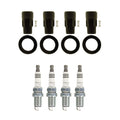 Set of 4 NGK Ruthenium HX Spark Plugs & Coil Boots for 200 Compass Sebring