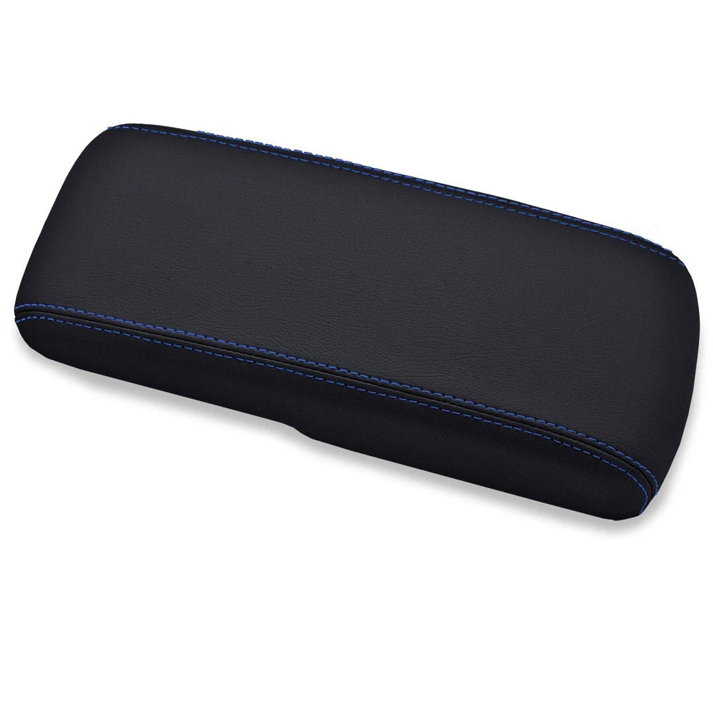 Leather Console Armrest Cover for Chevrolet Colorado (1995–2005) Blue Stitch