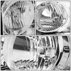 Chrome Housing Amber Side Headlights for Dodge Ram 1500 2500 (2006–2009)