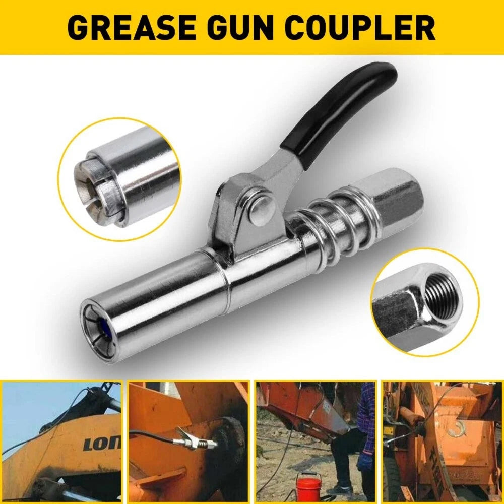 Heavy-Duty Quick Grease Coupler NPTI/8 for Grease Guns (10000 PSI)