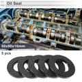 Set of 5 Oil Seal Ring 50x90x10mm for Rotary Shaft (Nitrile Rubber)