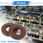 2X Oil Seal Rotary Shaft Seal FKM Rubber 30x62x10mm  