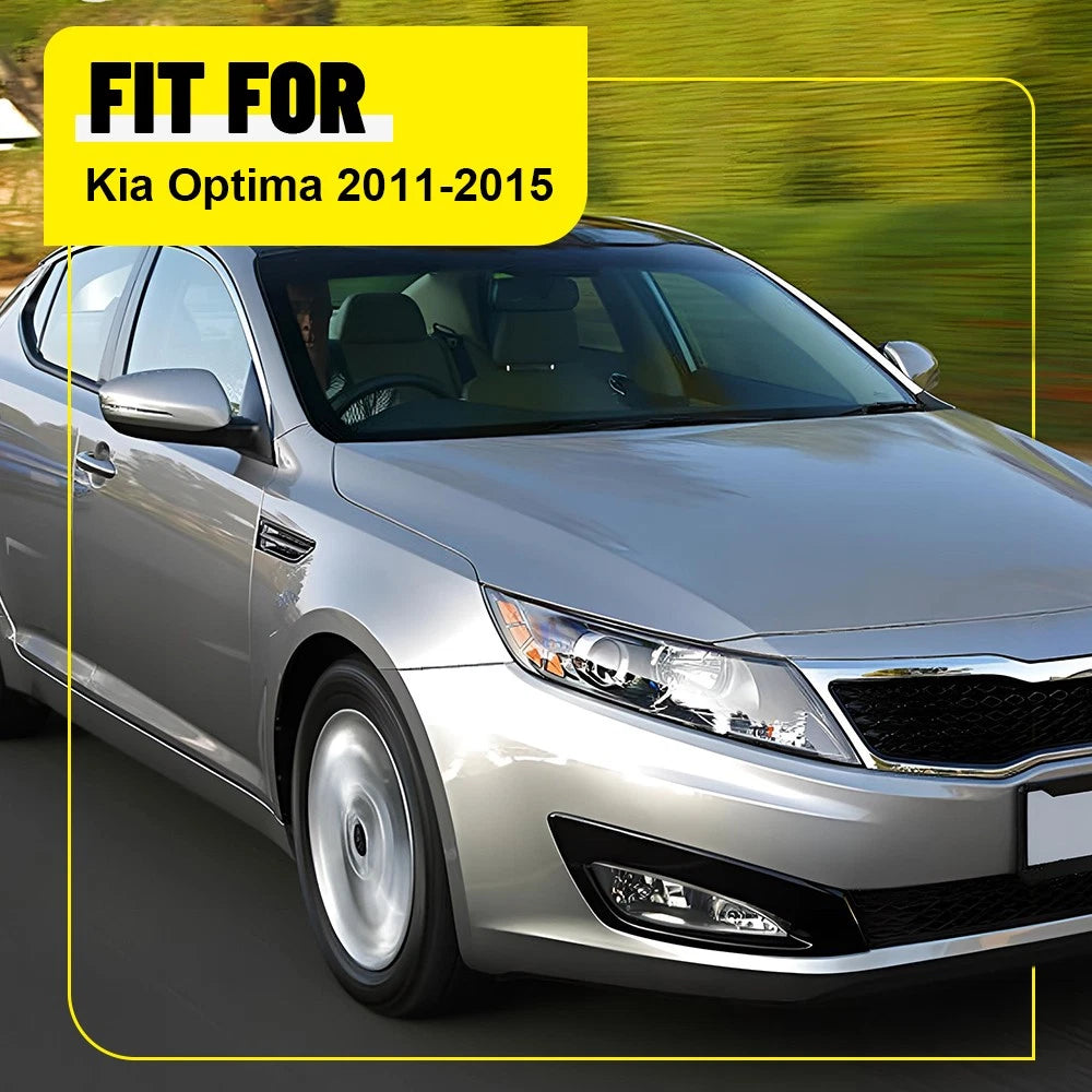 Set of 6 Glossy Black Pillar Post Trim for Kia Optima (2011–2015)